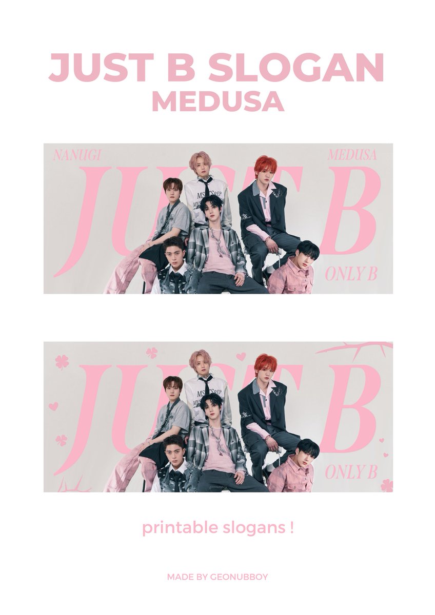 geonubboy's tweet image. JUST B printable slogans for simply kpop con-tour 🩷 feel free to print them out and use it tomorrow~

get them here! 🔗drive.google.com/drive/folders/…

#JUSTB #저스트비 @JUSTB_twt @JUSTB_Official