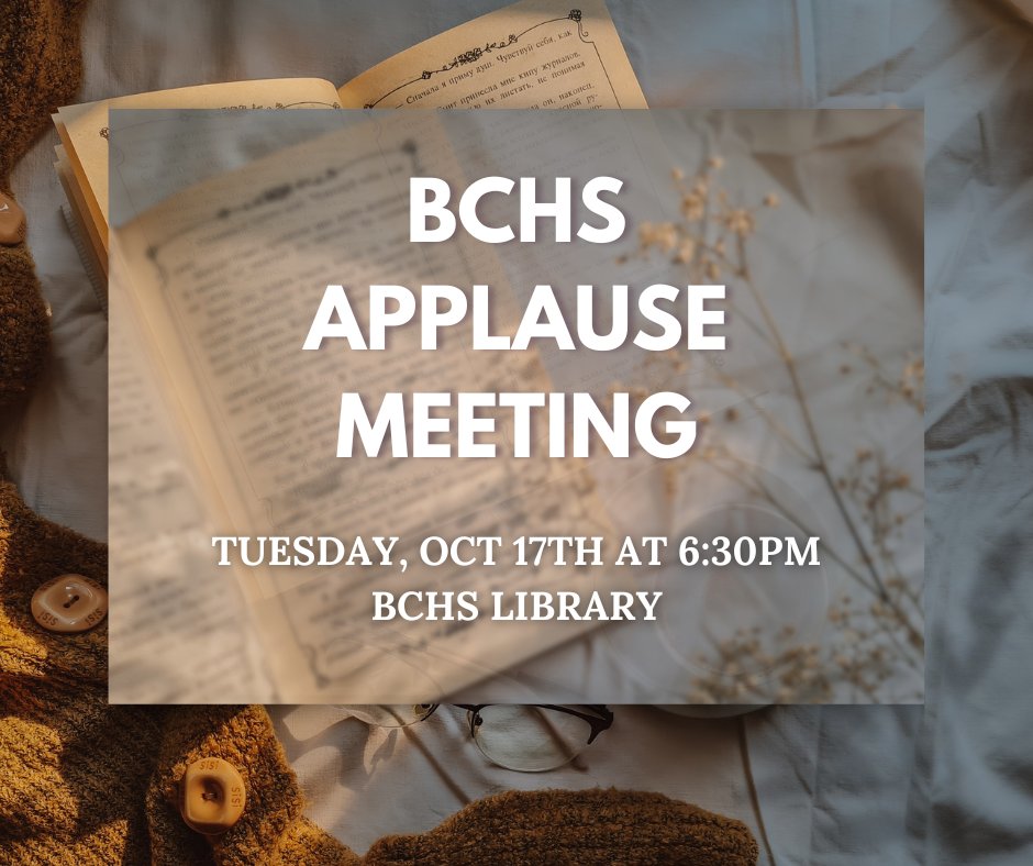BCHS Applause Fine Arts Booster Club (@bchsapplause) on Twitter photo 