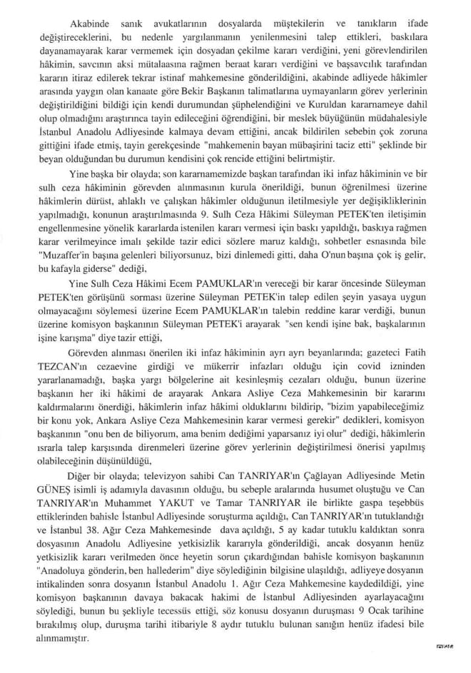 drgokhangunes's tweet photo. TARİHİ BELGE!

İleride bu günleri soranlara; yargıdaki çürümenin, kokuşmuşluğun ve güç savaşlarının resmi belgesi olarak bu 4 sayfayı gösterebilirsiniz. 
Bu belge; ileride makalelere, kitaplara, uluslararası raporlara konu olacak ve üniversitelerde ders olarak okutulacak! 
Bu belge; hukuksuzca ihraç ettikleri ve 7 yıldır her şeylerini didik didik ettikleri binlerce yargı mensubuyla ilgili hiç bir usulsüzlük bulamayanların, onların yokluğunda işledikleri suçların ve yargıyı düşürdükleri halin itirafıdır.

@TC_HSK @TCYargitay @AYMBASKANLIGI @hhalilkoc