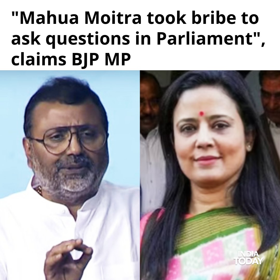 BJP MP claims Mahua Moitra took bribe to ask questions in Parliament