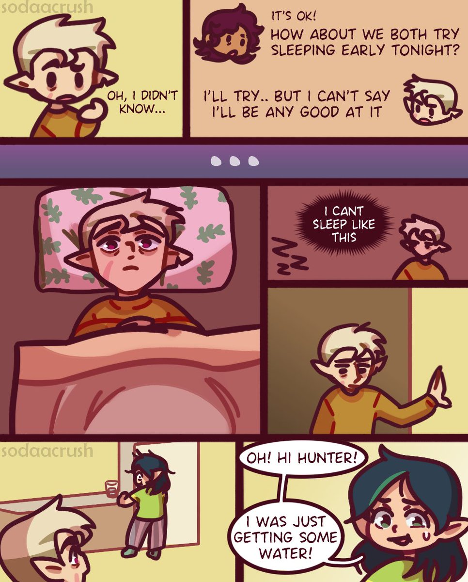 (1/3) Press thread for more!!

A Hunter x Willow comic about sleep
💛💚
#TheOwlHouse #thankstothem #huntlow