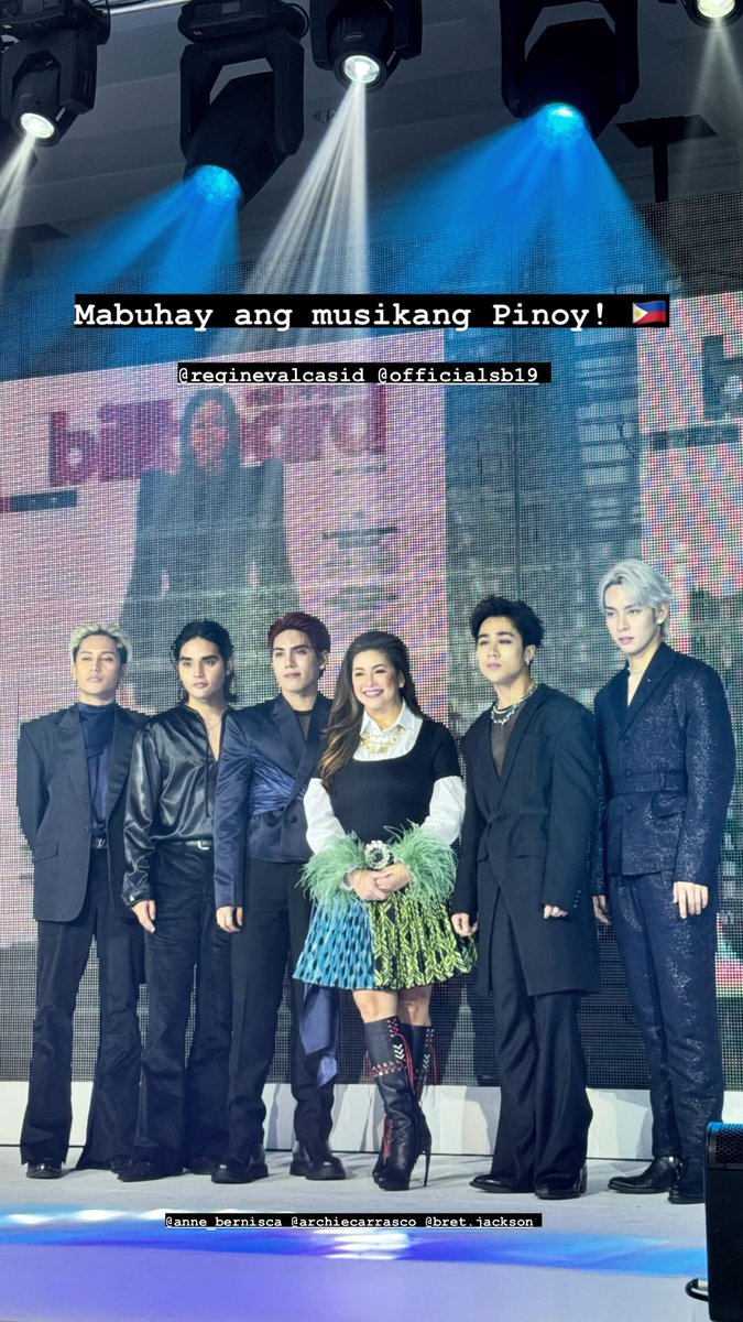 AShinumura's tweet photo. Regine Velasquez and SB19 onstage at the Billboard Philippines Launch event!😊

CTTO: Arvie Dizon IG

MAHALIMA GRACES BBPH LAUNCH
@SB19Official #SB19
#SB19forBillboardPH https://t.co/qTQPaPnZFA
