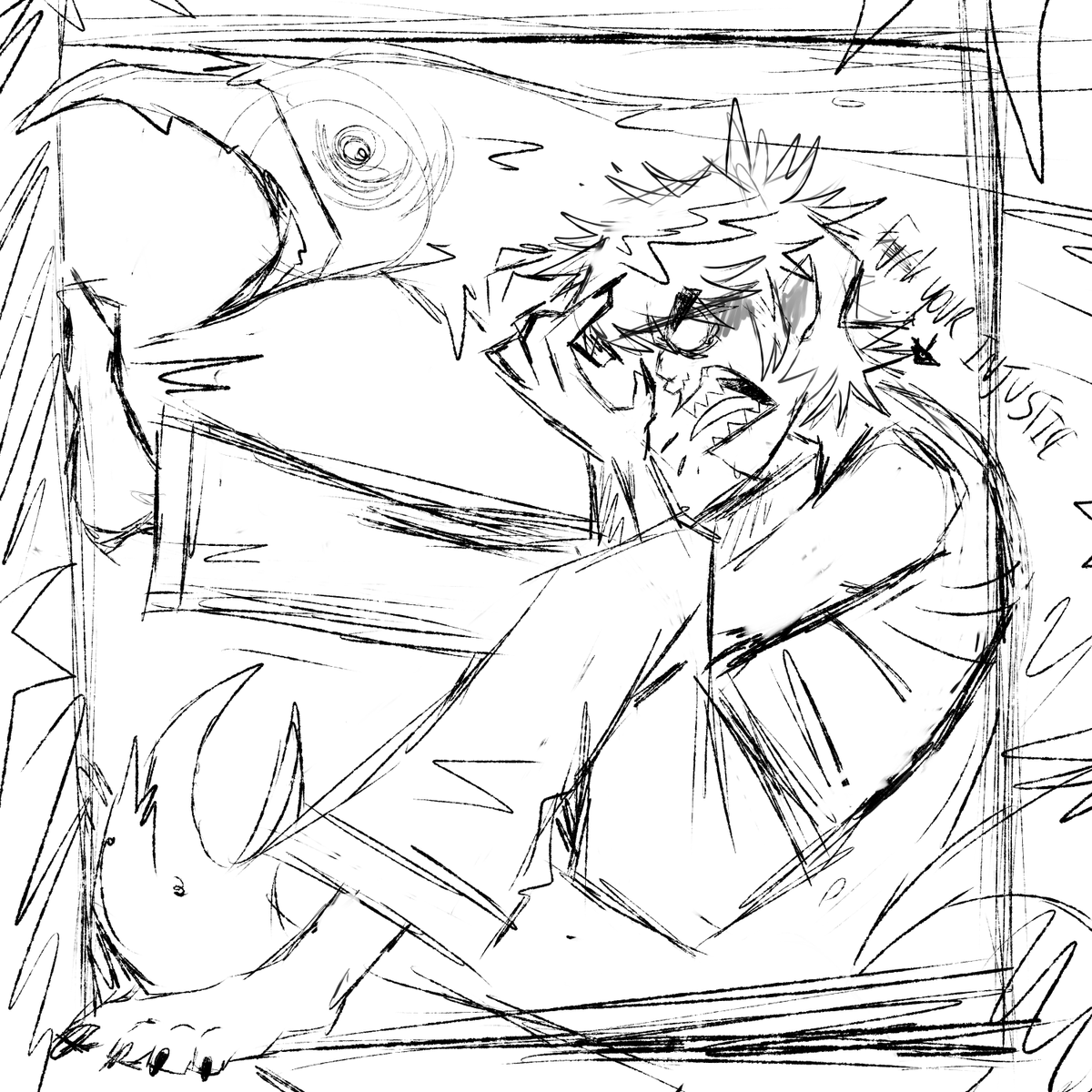 Ch0cofloof's tweet photo. Eff your injustice #personalart #gorillaz #doodle #faust #mudz https://t.co/jsbShx8oTE