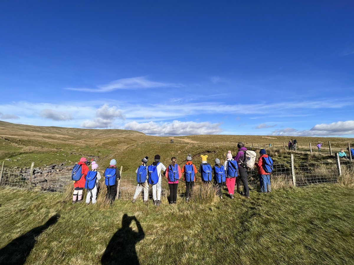 Group 1 have made it down Ingleborough. Learning about Gaping Gill before we head back to get ready for home 🏠🏡