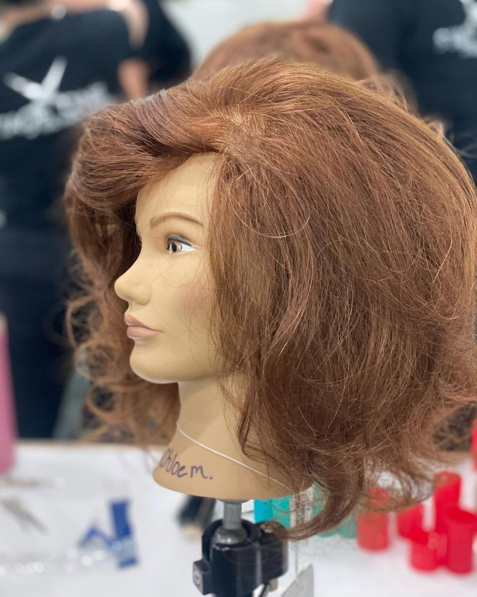 First roller set of many! 👏😊 Who remembers theirs? 🙋‍♀️❤️ #CosmetologyStudent #StageOneTheHairSchool #PivotPoint #LearnForward (📸: chlo did it)