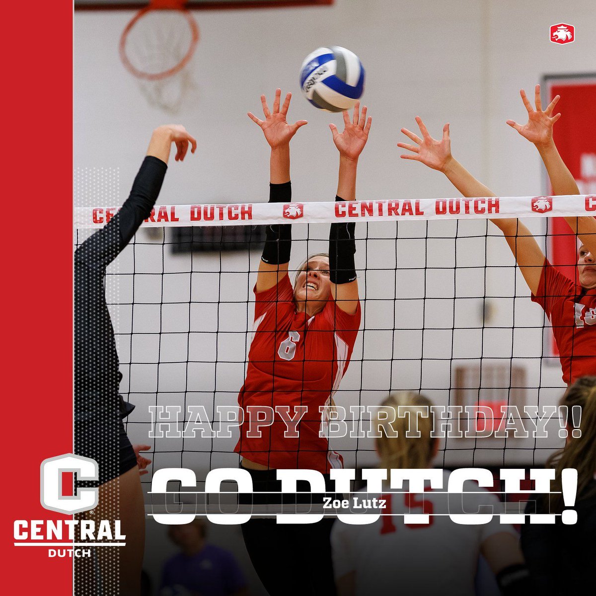 Central_VB's tweet photo. Happy birthday to junior rightside hitter and captain, Zoe Lutz!  Glad we helped celebrate your day with two wins!! https://t.co/Uvti2nEVAA