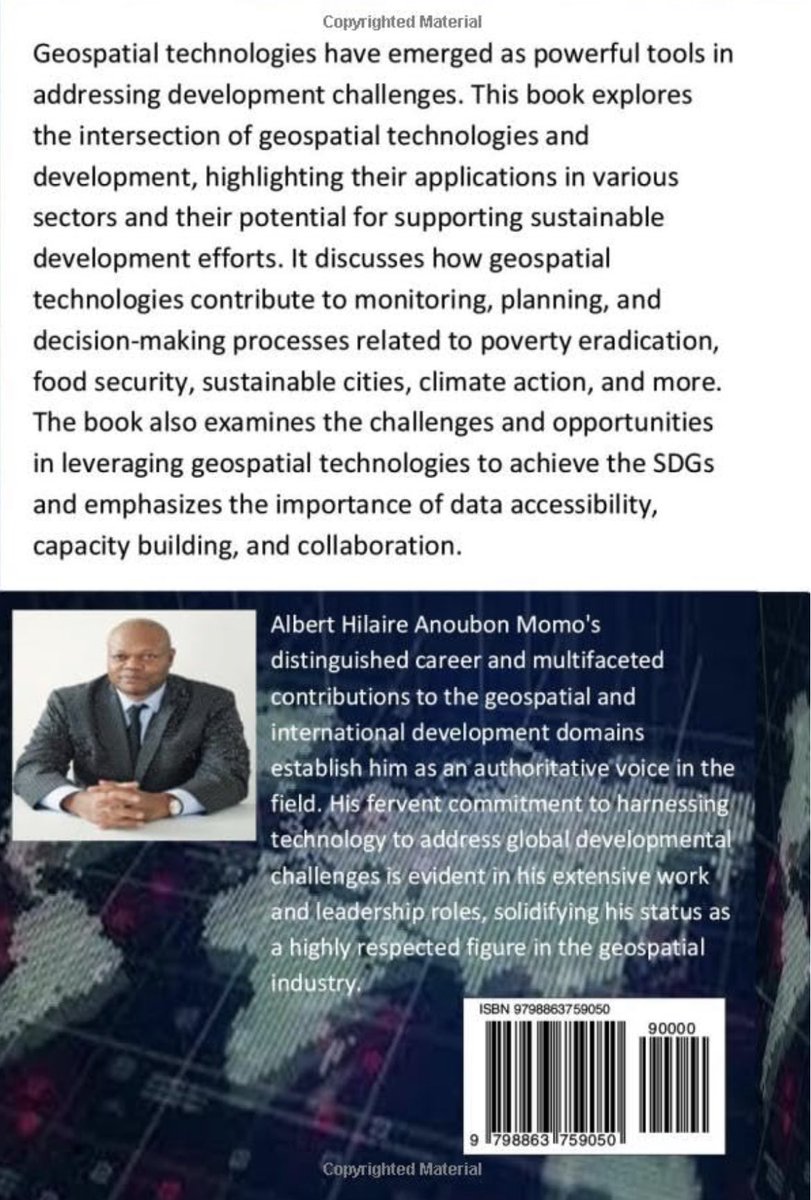 Albert_Hilaire's tweet photo. 📚 My book, "Geospatial to the rescue" is out now! Discover the power of geospatial technologies in addressing development challenges. Get your copy today! https://t.co/JZ5kvzAFQs
#Geospatial #Development #Emergingcountries #GeospatialToTheRescue #BookLaunch 🚀🌍 https://t.co/dk7ALaE7ty