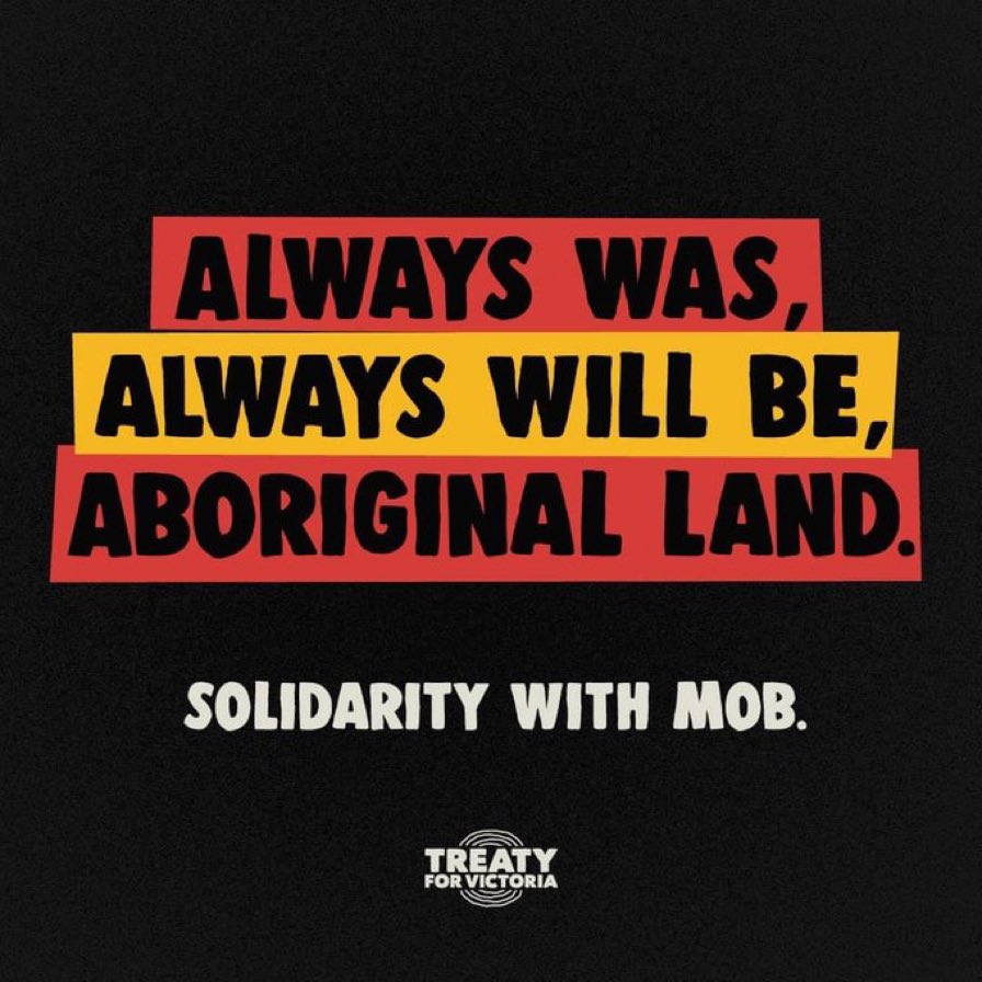 I’m grateful to walk on Aboriginal land. Solidarity