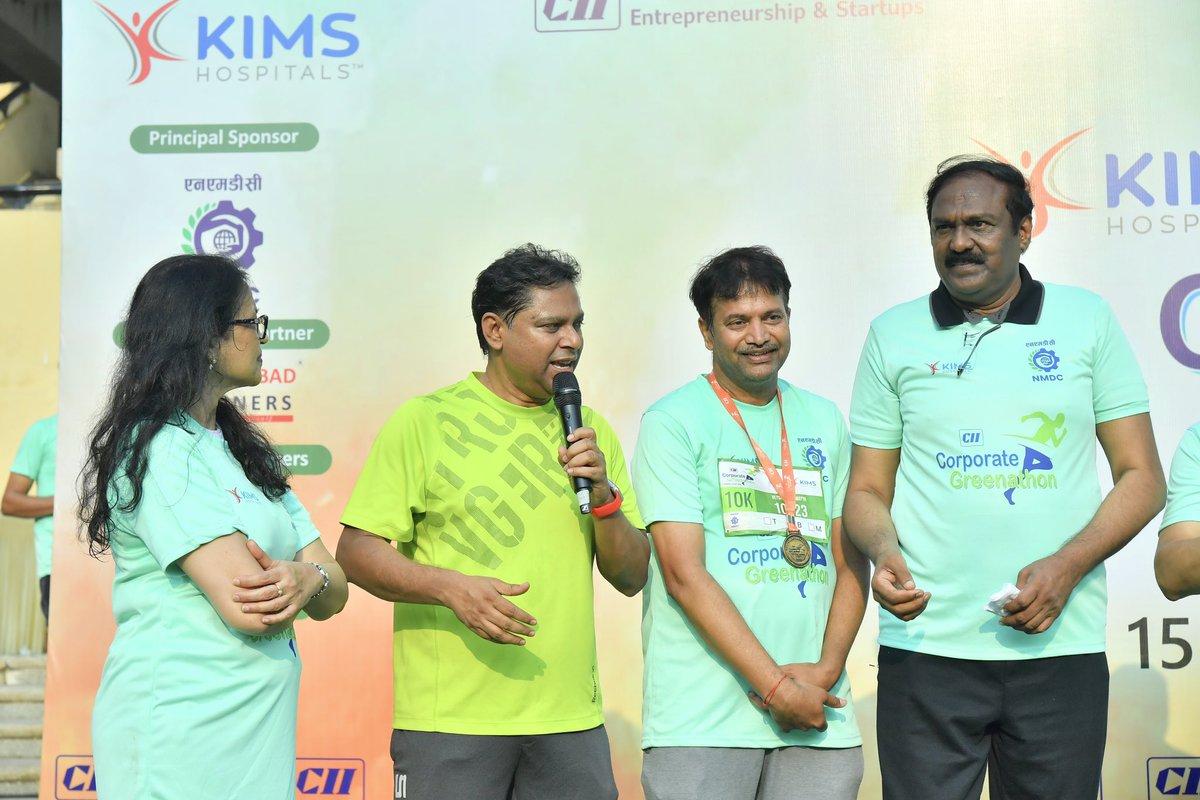 RamKrishna4u's tweet photo. Corporate Greenathon-2023, with a theme ‘Health for all’ has shaped up very well with good response from all walks of society.
Delighted to be apart at the Flag off & Awards Ceremony.
#Health4all #Marathon #Fitness #Greenathon https://t.co/R9fkUIMwll