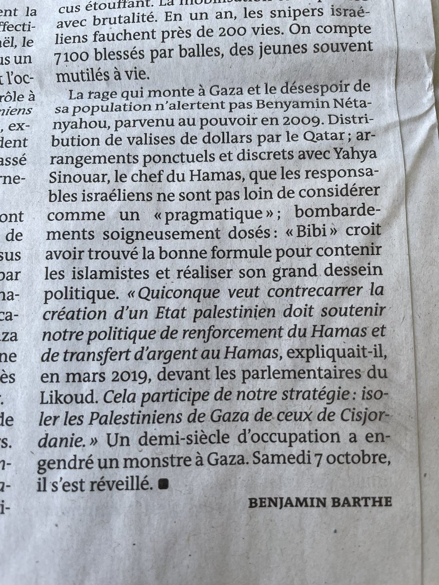 Le Monde, ce dimanche 15 octobre