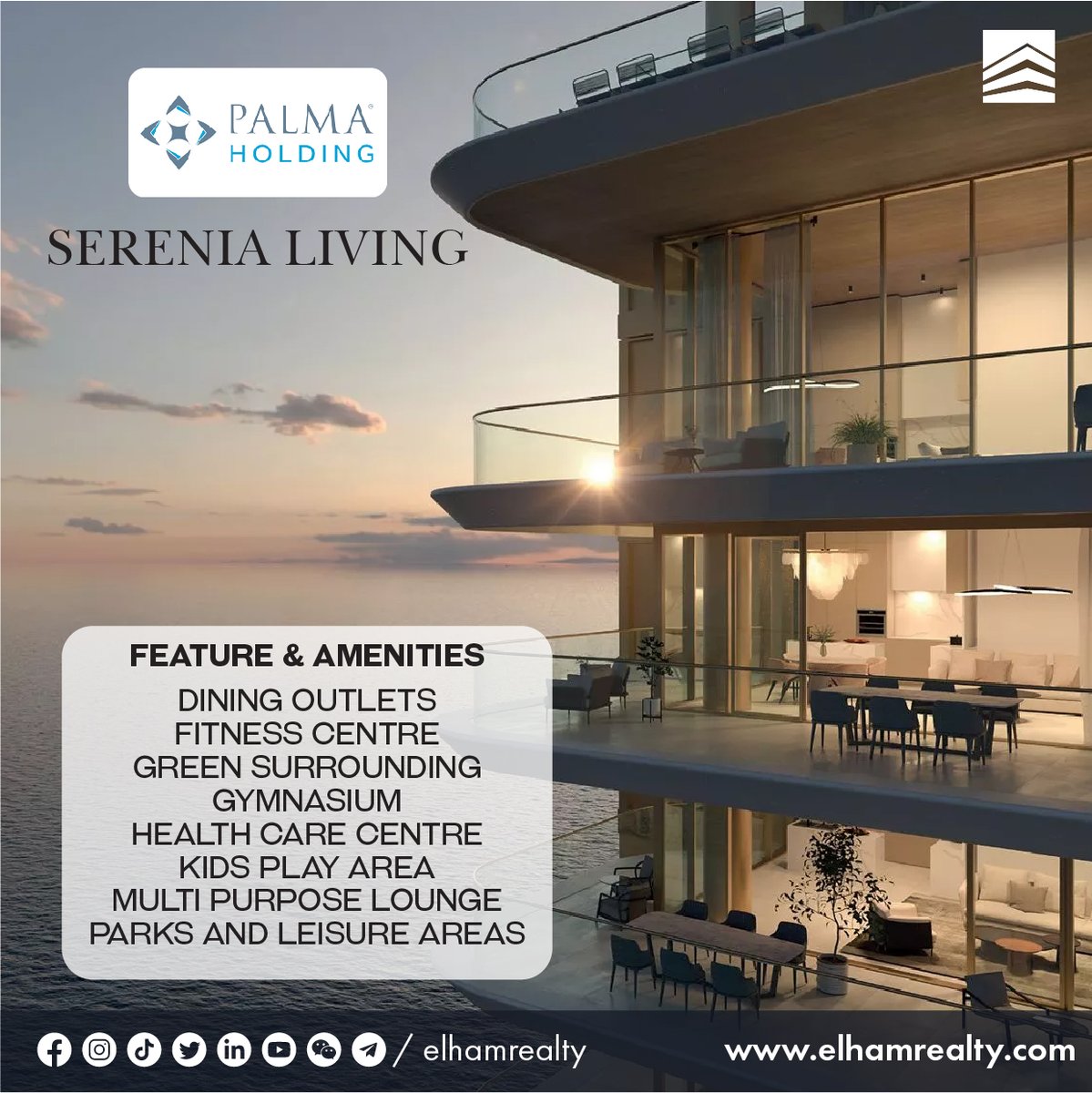 elhamrealty's tweet photo. Serenia Living by Palma offers an exquisite range of 2 to 6-bedroom luxury residences, including Sky Mansions and Penthouses, on Palm Jumeirah's West Crescent.  This waterfront marvel is designed to redefine luxury beachfront living. Starting at AED 88 M. #elhamrealty #ereae https://t.co/h82JSGOmkk
