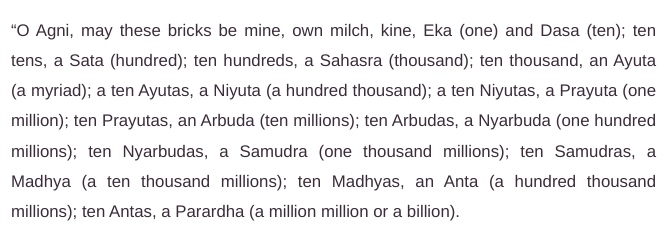 Ugra___'s tweet photo. Postscript: To build just Mohenjodaro, one IVC city, required "millions of bricks" - Gregory Possehl. 

Prose from the शुक्लयजुर्वेद (Shukla Yajurveda) - where the composer is pleading Agni to provide "hundreds, thousands, millions, tens of millions, billions, oceans of bricks!!" https://t.co/g1g1gNIQQb