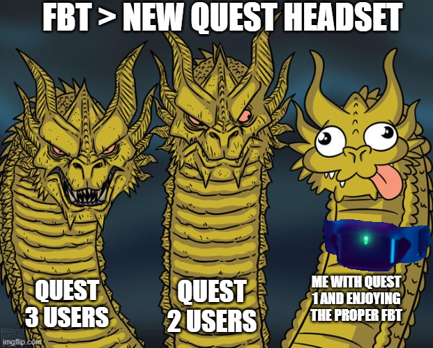 Change our mind. 

Full Body Tracking > New Headset. 

#Quest3 #VRChat #VR #FBT #fullbodytracking #virtualreality #vr #augmentedreality #d #gaming #oculus #oculusquest #ar #technology #vrgaming #virtual #art #htcvive #mixedreality #oculusrift #gamer #virtualrealitygames