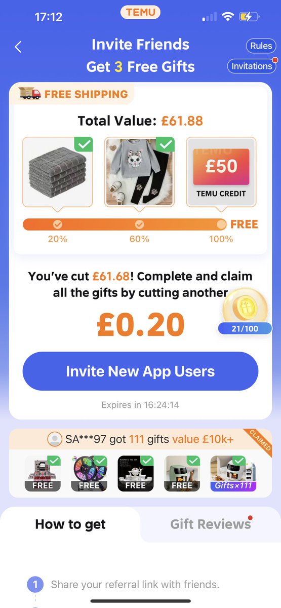GayferJasmine's tweet photo. @temu_free_gifts @TemuCodeHelp @shoptemu I have the gold coin so I can win with just existing users. The coin comes at random https://t.co/aXIcFYP3jc