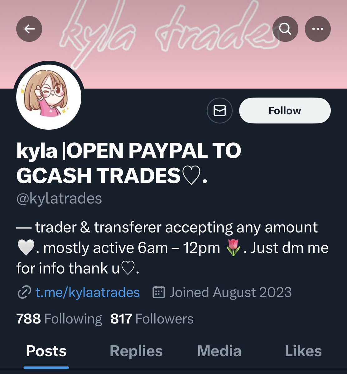 ⚠️SCAMMER ALERT⚠️ please report ‼️

@/kylatrades

Sis sis k pa nalalaman madapa ka sana sa daan teh 😡

wtt wts lfb | lf paypal to gcash trader paypal to gcash trade low dc fee |