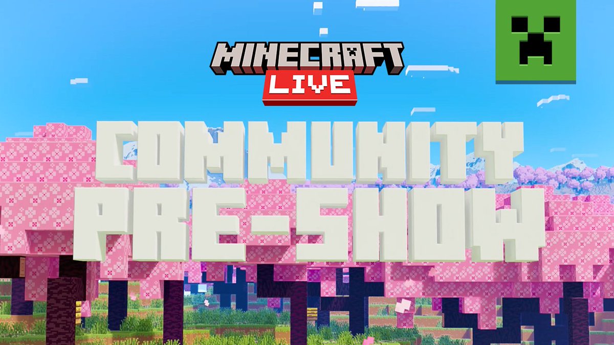 Minecraft's tweet photo. #MinecraftLive is only moments away.

Join us now as we get started with our Community Pre-Show! https://t.co/PFKl0bU7pk https://t.co/UUBuAnNrVX
