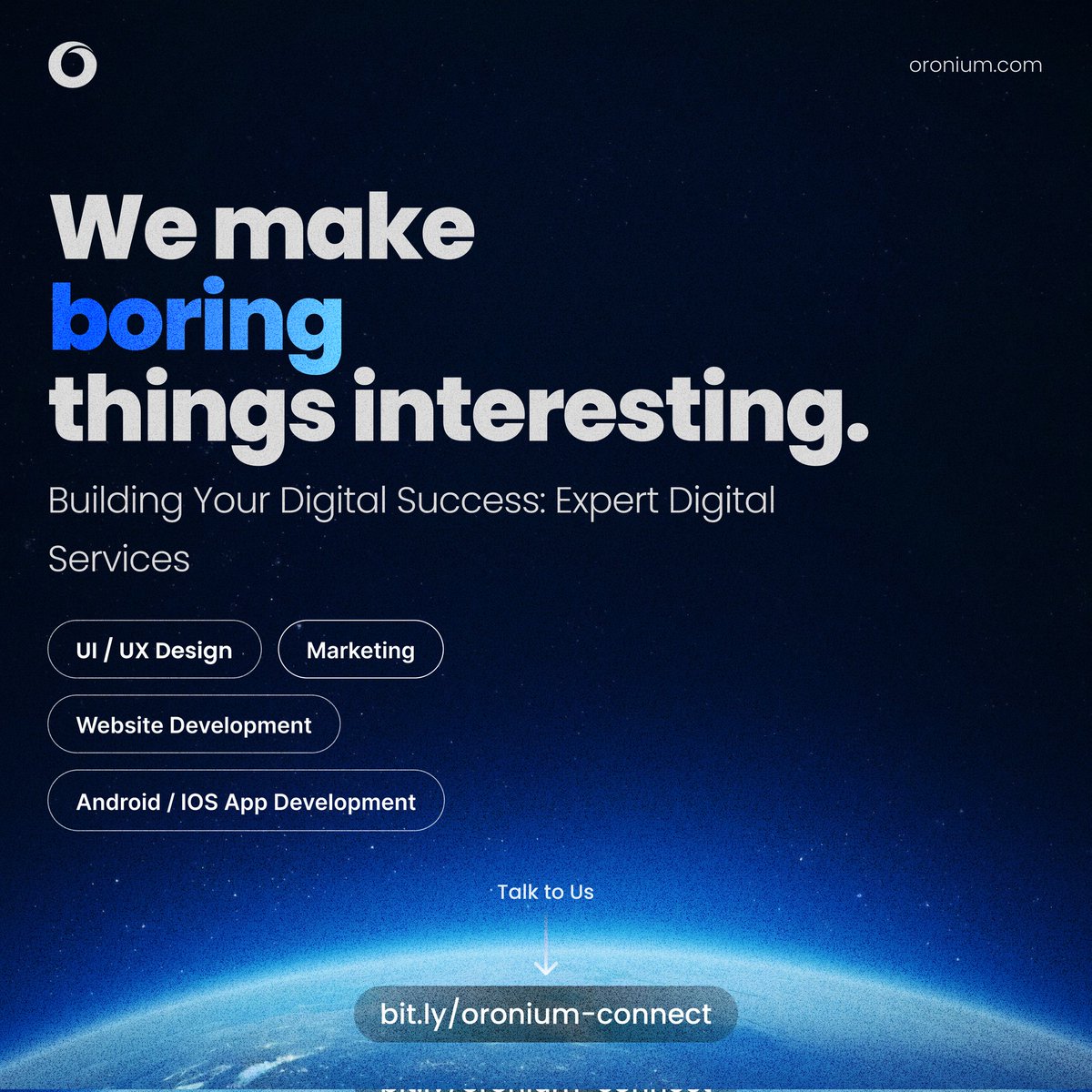 oronium's tweet photo. Experience the Oronium difference – Stay in the loop, craft projects that not only perform seamlessly but also captivate with unmatched aesthetics. Dive into the magic of design philosophy, where Oronium brings visions to life.

Connect with Us:
https://t.co/Lwwfw1tj45

#dev #ui https://t.co/lkp0PkMSxu