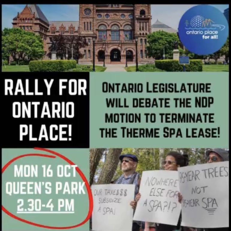Strength in numbers!  Come on down & take a stand. @ONPlace4All 
#SaveOntarioPlace 
#OntarioPlace 
#DougFordIsCorrupt 
#boycottTherme