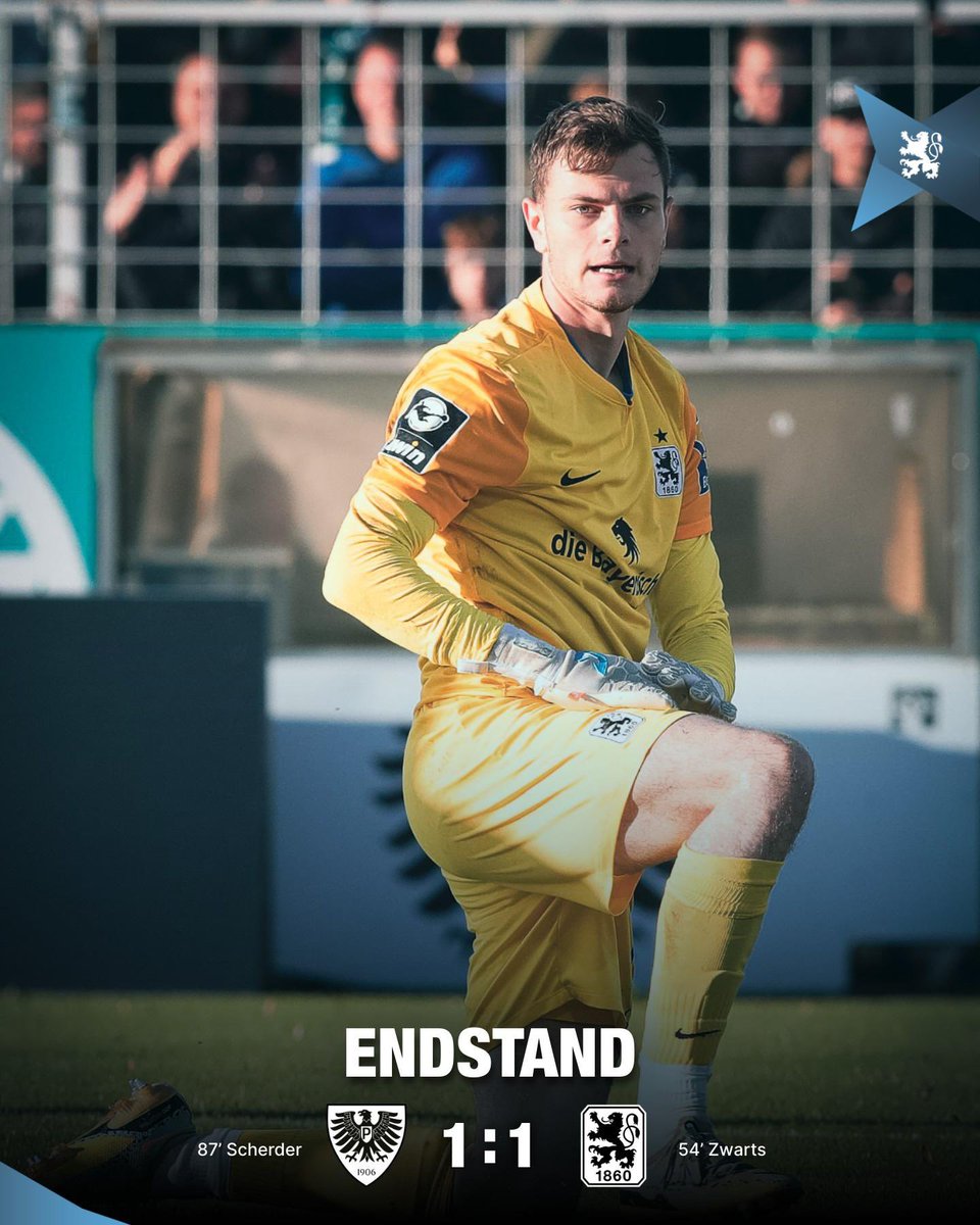 TSV1860's tweet photo. Die Löwen trennen sich mit einem Unentschieden von Preußen Münster.

#SCPM60 #tsv1860 #ELIL #GemeinsamFürSechzig #EinTeamEinWeg https://t.co/5TW7a33aXw