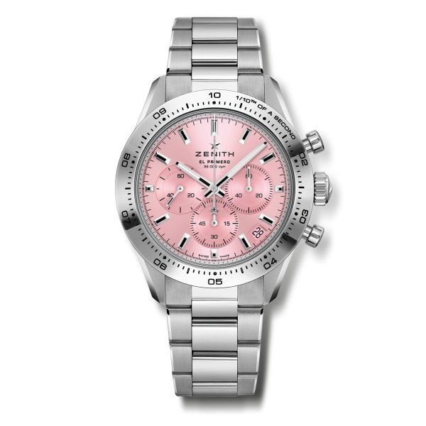 TempusShop's tweet photo. Zenith Chronomaster sport 41 pink. En soutien à la lutte mondiale contre le cancer du sein. Édition limitée à 500 exemplaires pour 12300€. Une partie de la vente est reversée à Susan G. Komen https://t.co/Yq2jjm40AF