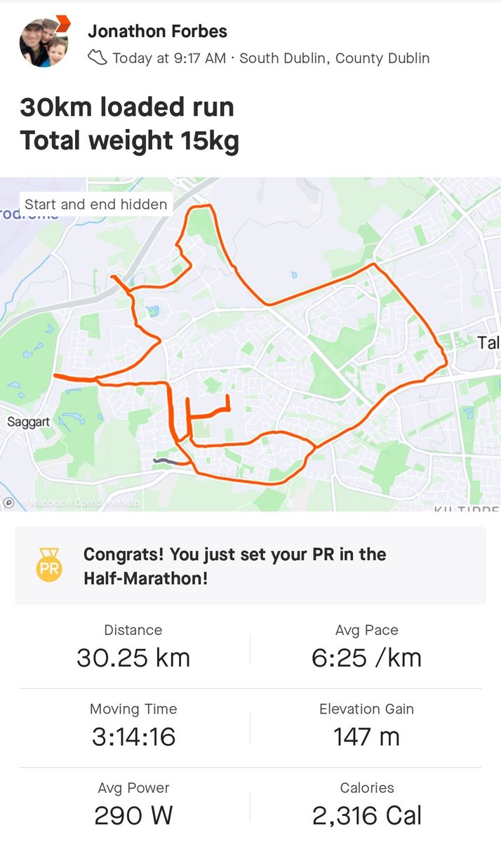 ForbesJonathon's tweet photo. 2 weeks till the @dublinmarathon wiith the @DubFireBrigade &amp; @defenceforces, a long run this morning.
30km loaded, total weight 15kg.

Race day 42km, total weight 22kg all in aid of @MovemberIreland

Sign up to #Movember or donate 
https://t.co/Igy5zFtWnV
#dublinmarathon https://t.co/Uzp2AZ8xFh