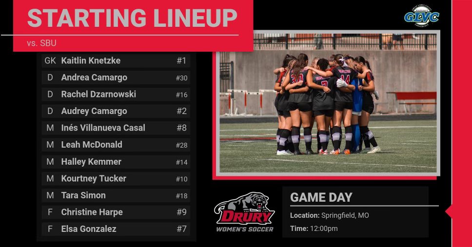 drurywsoc's tweet photo. Starting line-up today! #LetsDUthis #BreastCancerAwareness https://t.co/DMVkMKKQ4Z
