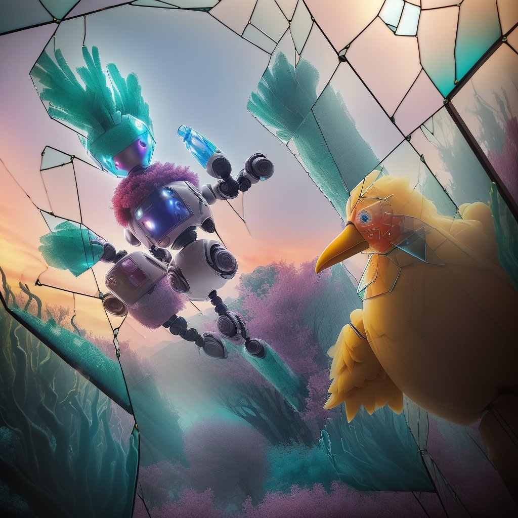 FireART_AI's tweet image. The strange world inside the glass bottle. #AIart #aiartcommunity