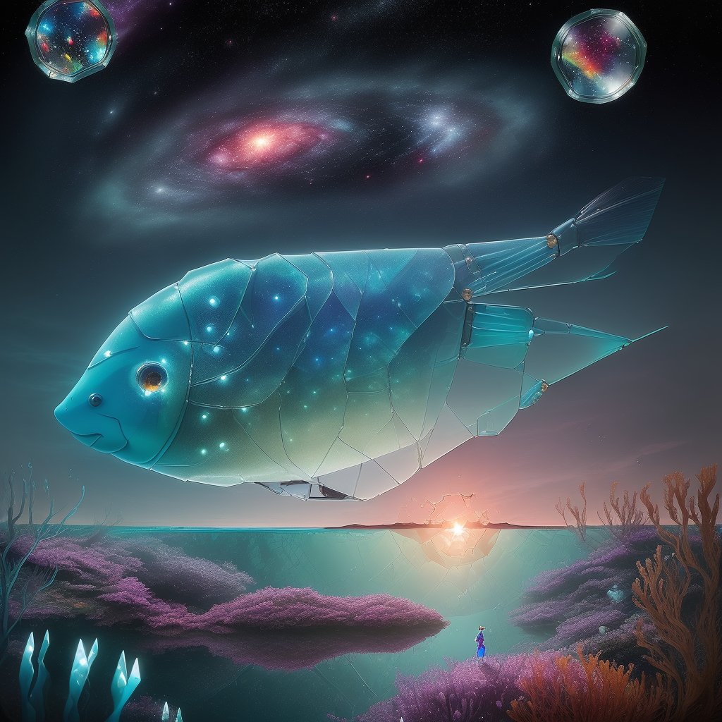 FireART_AI's tweet image. The strange world inside the glass bottle. #AIart #aiartcommunity