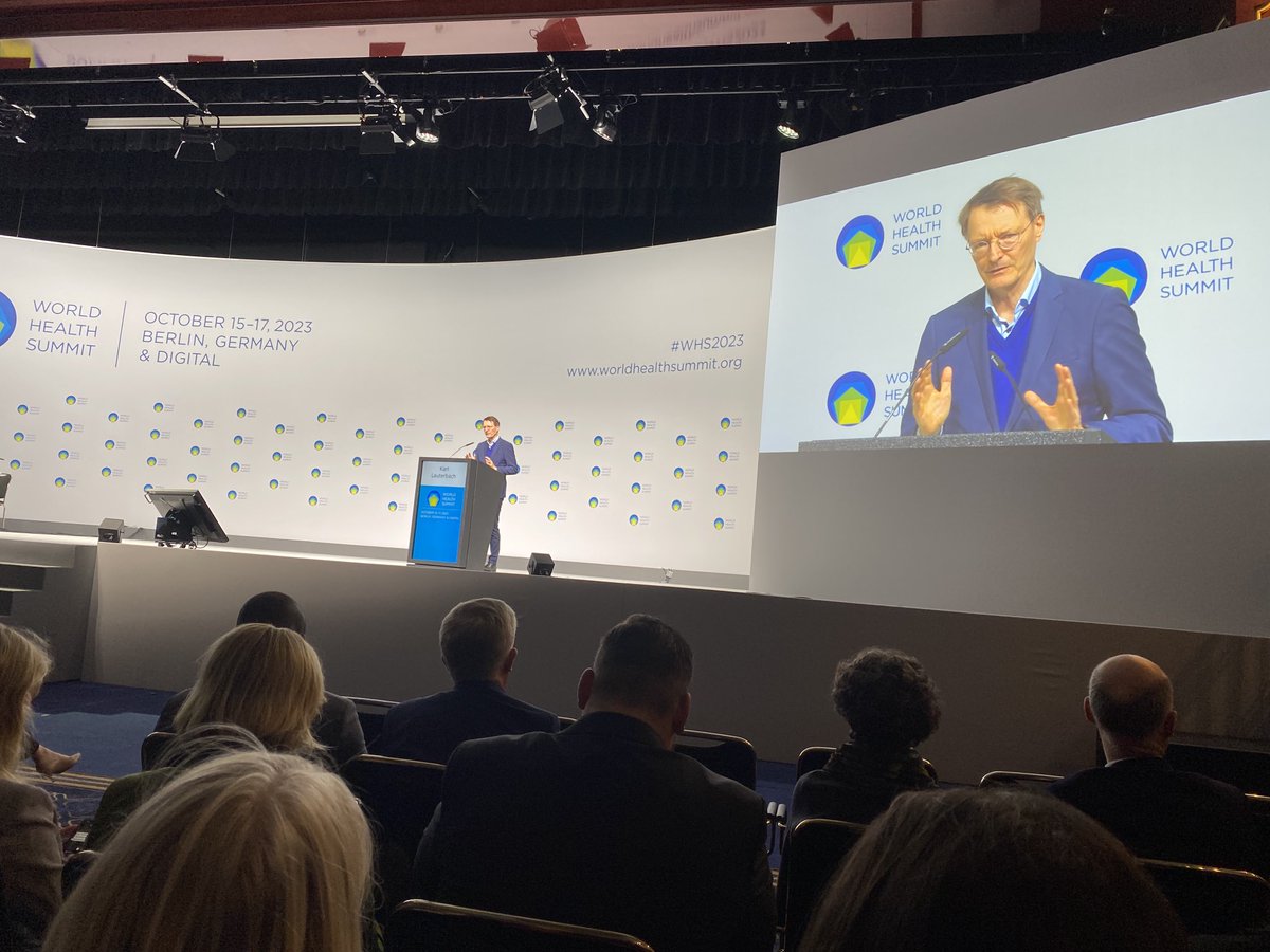 WorldHealthSmt's tweet photo. „The world cannot afford to be without a pandemic agreement by the middle of next year.“ ⁦@Karl_Lauterbach⁩ ⁦@BMG_Bund⁩ at the opening ceremony of #WHS2023
Join live: https://t.co/I00CTqOqIj https://t.co/Unc93vH36l