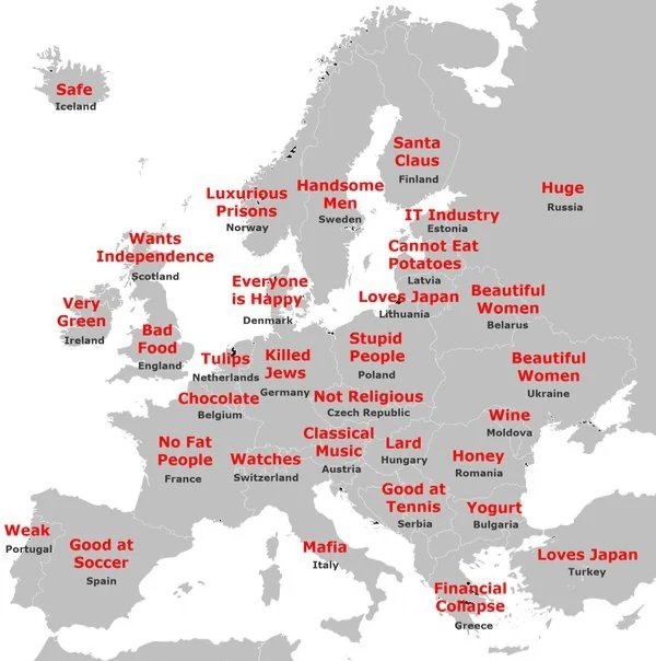 Japanese stereotypes of Europe