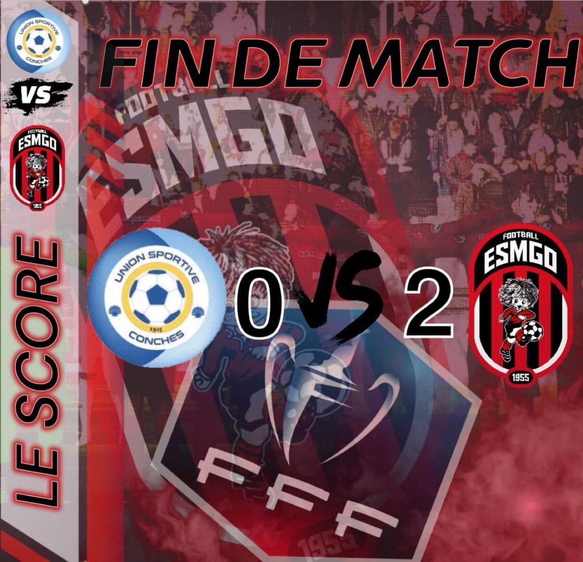 🔴⚫️ Coupe de France🔴⚫️

Victoire et qualification pour le 6 éme tour !!!
US Conches Football.   0 VS   2 ESM Gonfreville l'Orcher  Football

⚽️ 26’ DODARD
⚽️60’ KOUAME

#CoupeDeFrance #rougeetnoir #footnormand