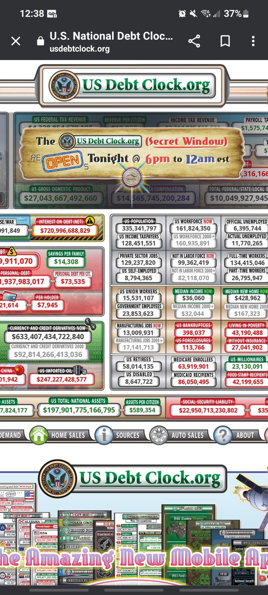 thorpshannon87's tweet photo. I wonder what tonight's message will bring! 🤔
#nationaldebtclock 

Riddle me this...
The first biblical message was from October 1st and then the 8th. Could we be watching the 7 messages = 7 Trumpets? 🤔
Why do I say that? If we continue that pattern, it puts us to the weekend of 11/19 and on the 20th ISO goes live. Or it's just a coincidence. Carry on. 🙂