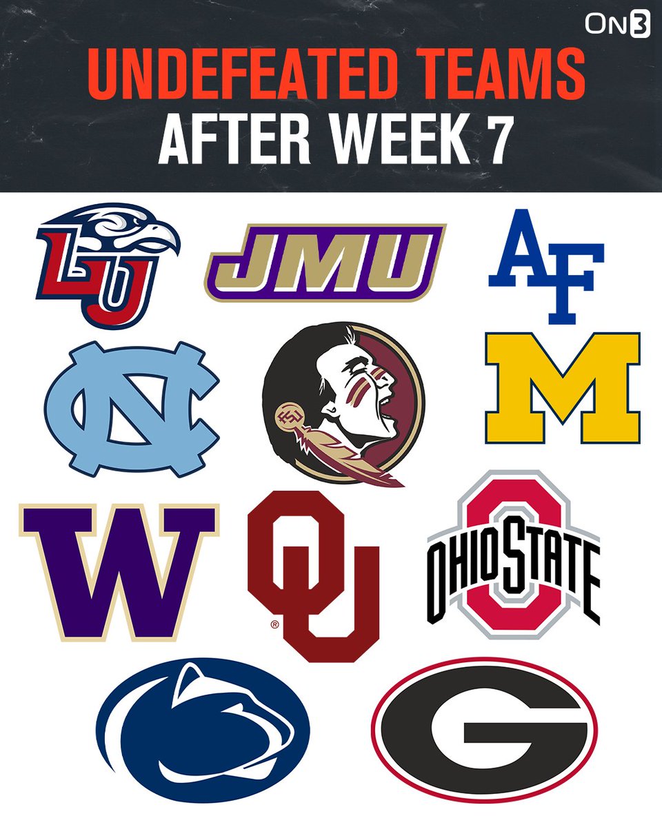 On3's tweet photo. REPOST if your team is undefeated after Week 7‼️ https://t.co/u0kwt37X2B