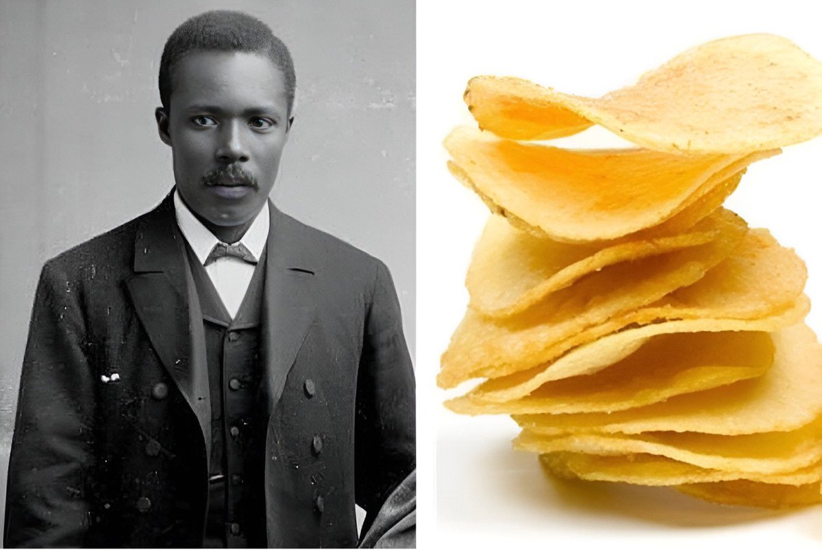 George Crum invented the Potato chips. Thanks to him, our mindless television watching became a bit more delicious. —The potato chip was invented in 1853 by George Crum. Crum was a black American chef at the Moon Lake Lodge resort in Saratoga Springs, New York, USA. French fries…