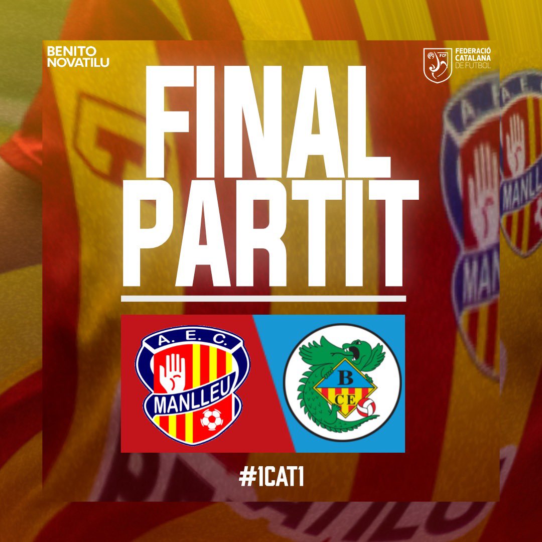FINAAAAAL!

✅ Remuntada
✅ Cinquena victòria consecutiva
✅ Líders invictes!!!!!

⚽️ Omar x2
⚽️ Pol

🔴🟡 #somdelmanlleu #1cat1
