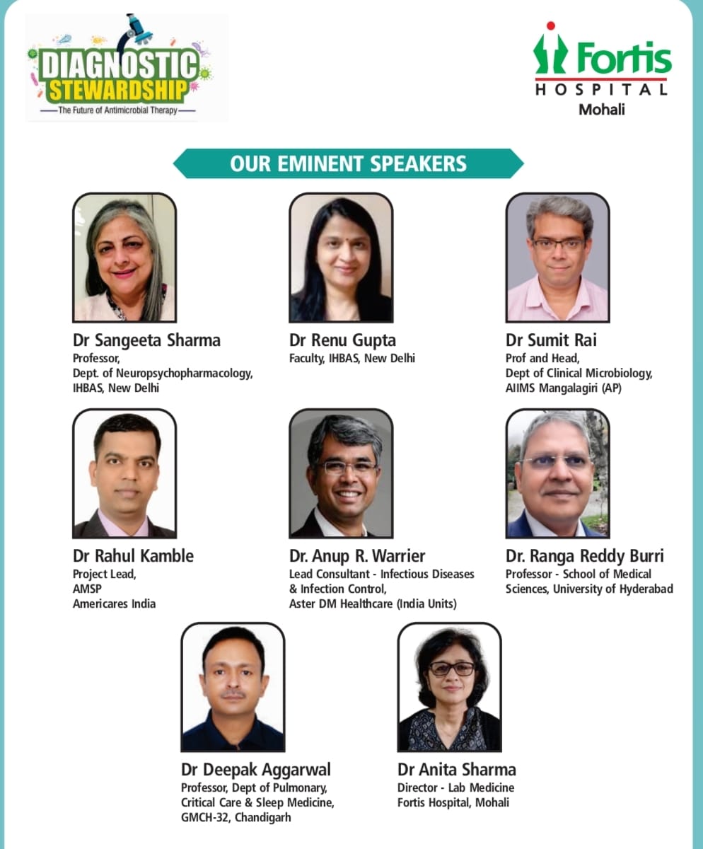 PLEASED AS PUNCH 😊

"Gratitude to the Organizing Committee of #DSPRUD &amp; Fortis hospital, Mohali for orchestrating a remarkable and invaluable CME on #Diagnostic Stewardship.