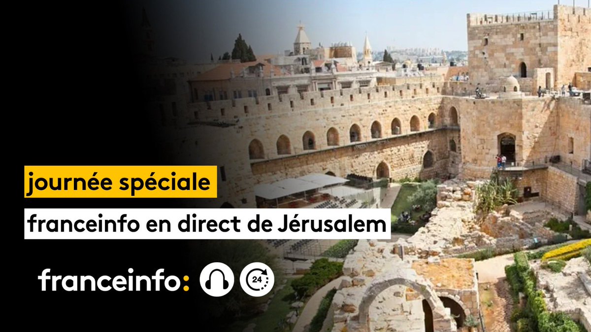 🟡 Demain, lundi, <a href="/franceinfo/">franceinfo</a> délocalise son antenne 📻

Depuis Jérusalem, #franceinfo fait le point sur la situation en Israël et prend le pouls de la société, plus d’une semaine après le début des attaques du Hamas. 

 francetvinfo.fr/en-direct/radi…