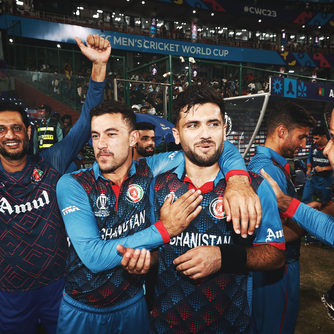 ICC's tweet photo. Pure joy 🥰 🇦🇫

#CWC23 #ENGvAFG https://t.co/JzQWnodTlD