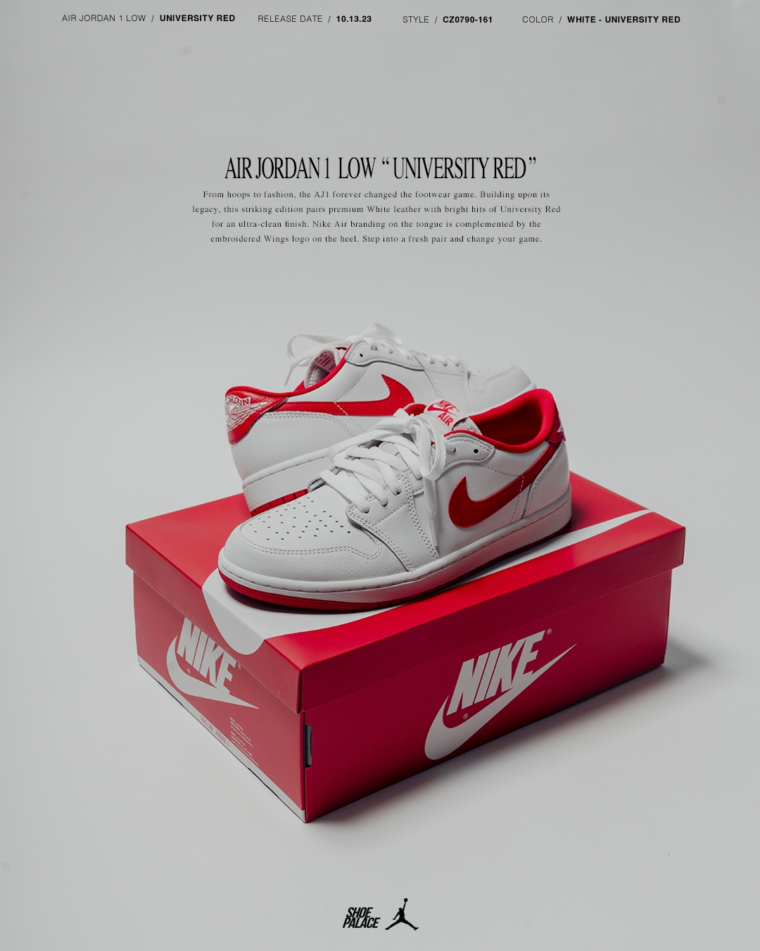 Air Jordan 1 Low OG University Red CZ0790-161