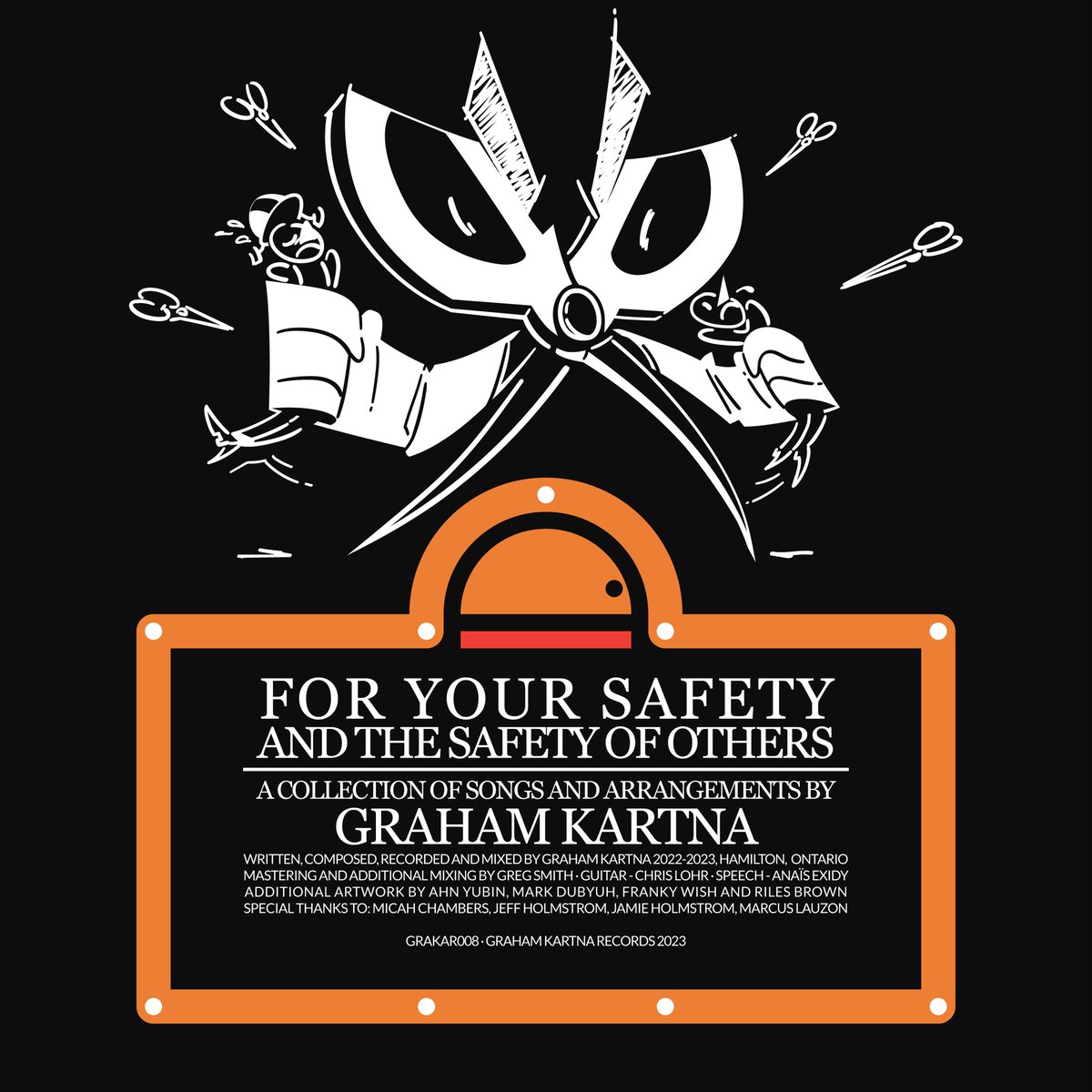 GrahamKartna's tweet image. ✂️FOR YOUR SAFETY AND THE SAFETY OF OTHERS - OUT NOW!! ✂️grahamkartna.bandcamp.com/album/for-your… (thread)