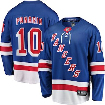 🚨HOME OPENER GIVEAWAY🚨 If #Panarin scores 2 we will GIVEAWAY THIS JERSEY! 🟥Repost ⬜️Follow 🟦LETS GO RANGERS! #nyr   Blueshirtsnation.com