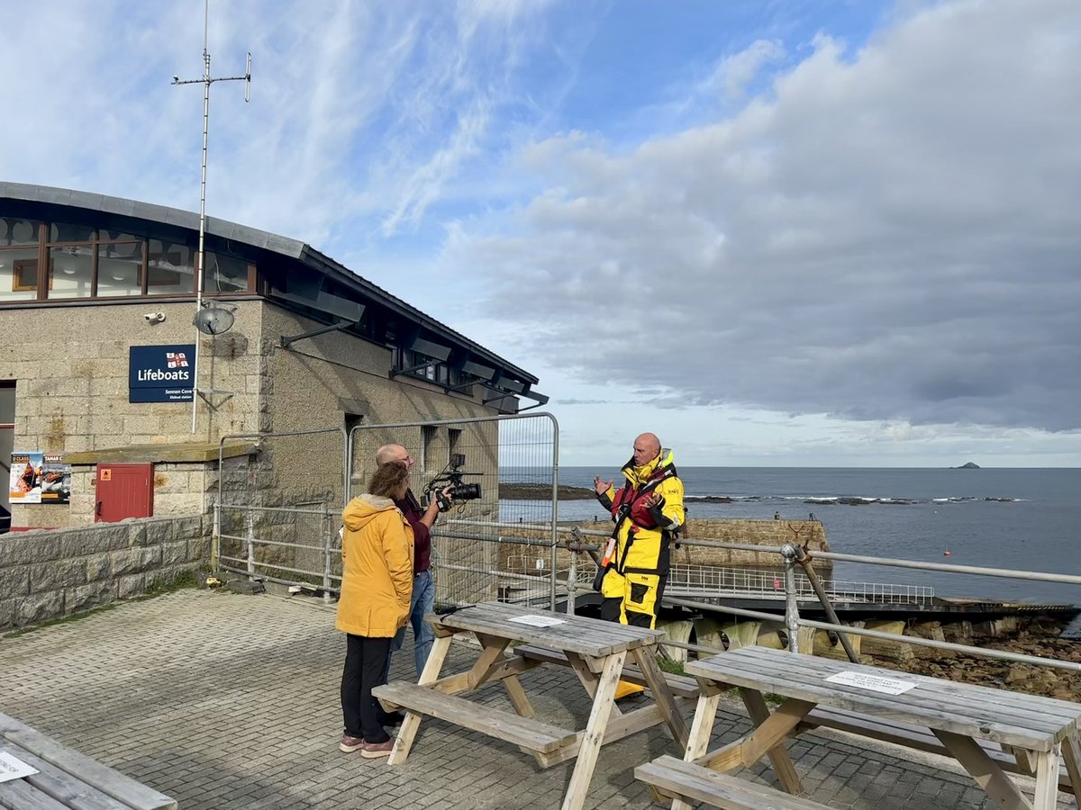 Spent the morning as guests of the <a href="/RNLI/">RNLI</a> at #Sennen drawing, scribbling and filming a piece for a short film. Thanks to all the volunteer crew for having me!

#rnli #lifeboats