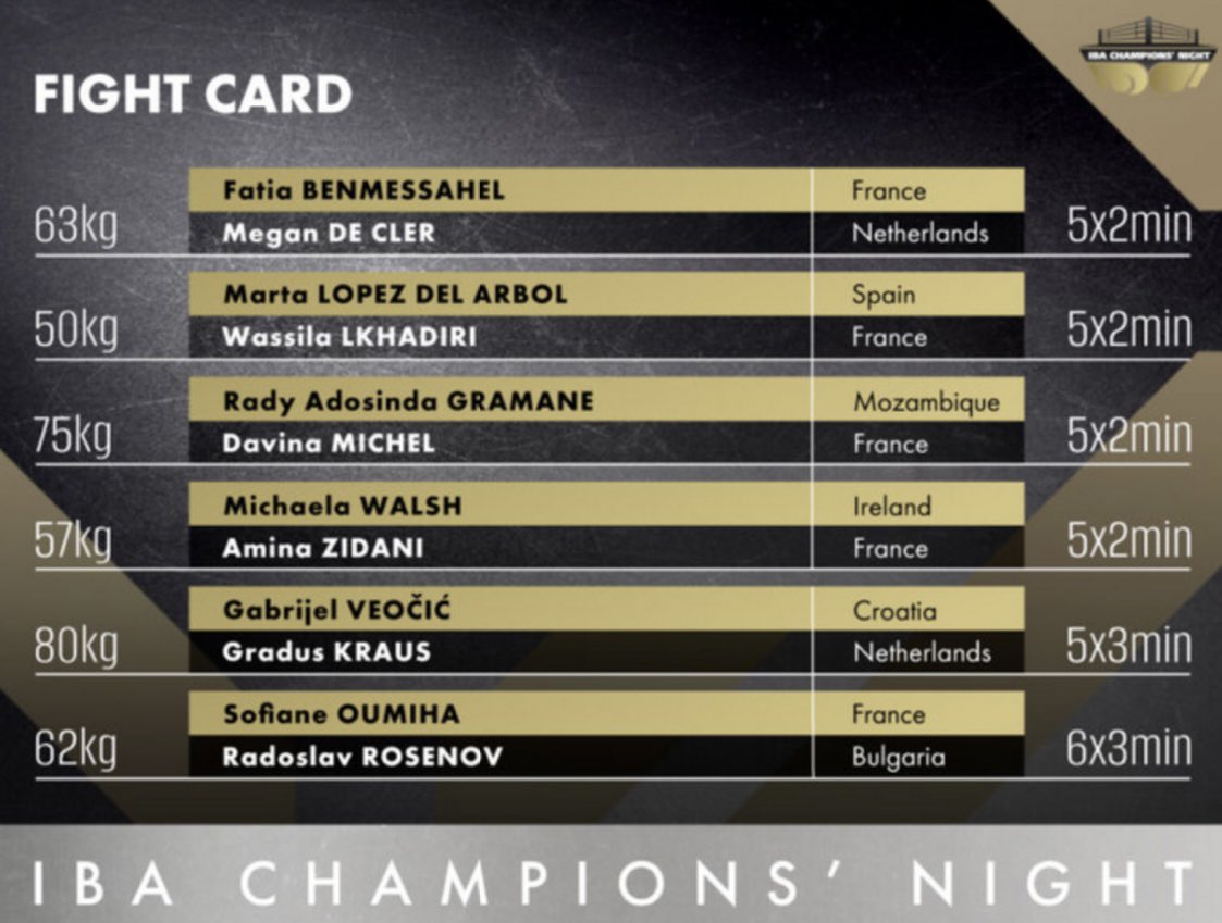 RDV mercredi pour le 2eme gala DOUBLE Y BOXING 🔥

avec les boxeurs/boxeuses de l’équipe de 🇫🇷 dont <a href="/SofianeOumiha/">Oumiha</a> en main event, du breaking, un show de <a href="/ZAHOOFFICIEL/">Zaho</a> 

📆 mercredi 18 octobre 

📍Westfield Forum des Halles (101 Porte Berger 75001 Paris) 

🕔 Début du gala à 17h