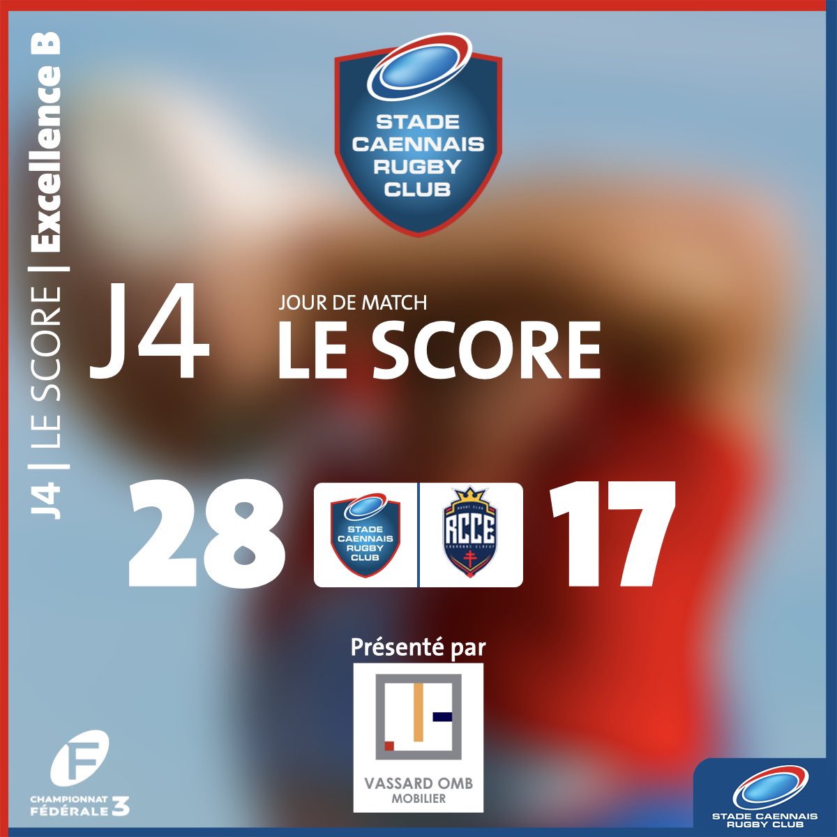 StadeCaennaisRC's tweet image. Double victoire du SCRC pour la J4 de Féd 3, face au Rugby Club Couronne Elbeuf (RCCE). Bravo aux joueurs et au staff !

Le Score est présentée par Vassard OMB Immobilier, partenaire du Stade Caennais Rugby Club.
.
.
#rugby
#rugbyclub
#fed3