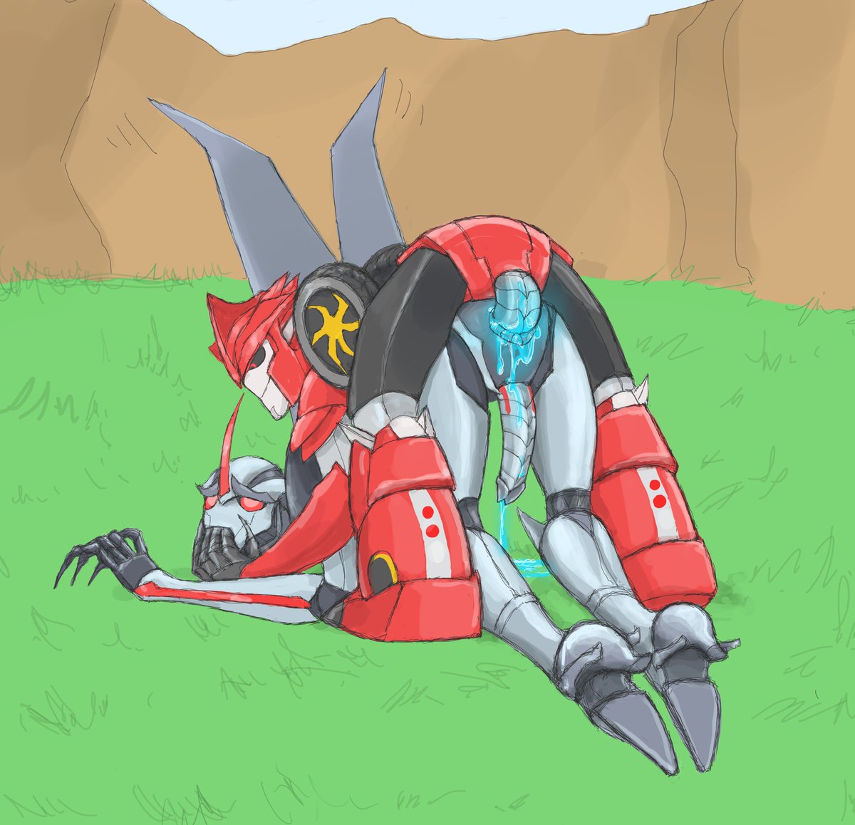 Kaktuspuff's tweet photo. #valveplug #transformersfanart #Knockscream #KnockoutxStarscream #StarscreamxKnockout #transformersprime https://t.co/YTyOaFC3gP