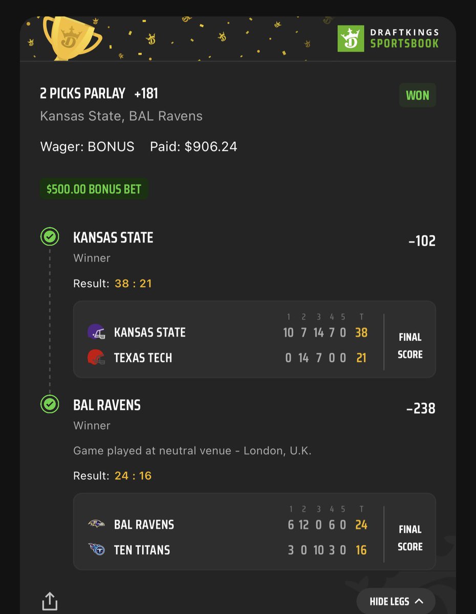 480Betz's tweet photo. nfl london sweep🏴󠁧󠁢󠁥󠁮󠁧󠁿💰

#sportbetting #gamblingx #nflbets #nfl #nfllondon #ravens #gamblingtwitter https://t.co/dsW9v7EVLR