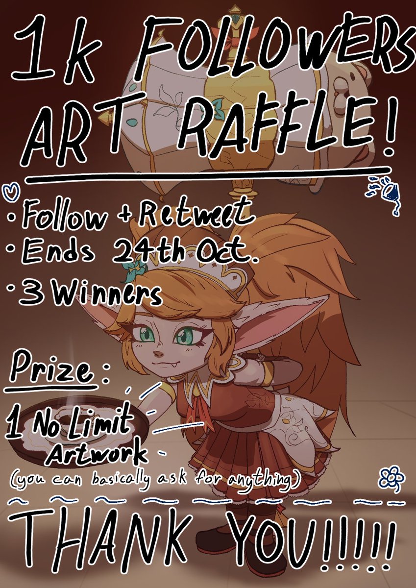 WildBruntta's tweet photo. 🌸ART RAFFLE🌸
Thank you so much for 1k!

💠Follow and retweet to enter
💠Ends 24th of October
💠3 winner!
Good luck :D https://t.co/VskoE55UXL