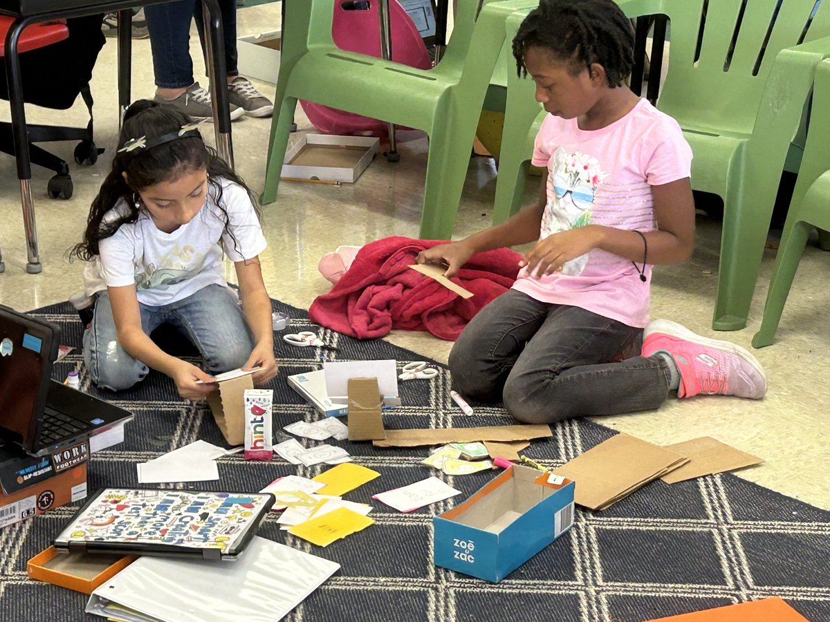MelissaMillerK's tweet photo. Very proud of my 3rd grade Game Makers! 
My @MCESMavericks completed their first #PBL and created their own board games for our #RYS. They researched, designed, built, and presented their games to their classmates and parents! The future is bright! 💡 https://t.co/VaCReSTCkz