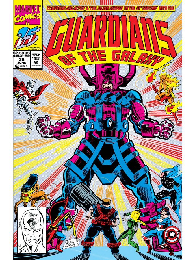 ClassicMarvel_'s tweet photo. Guardians of the Galaxy #25 cover dated June 1992. https://t.co/5LxdNSNTde