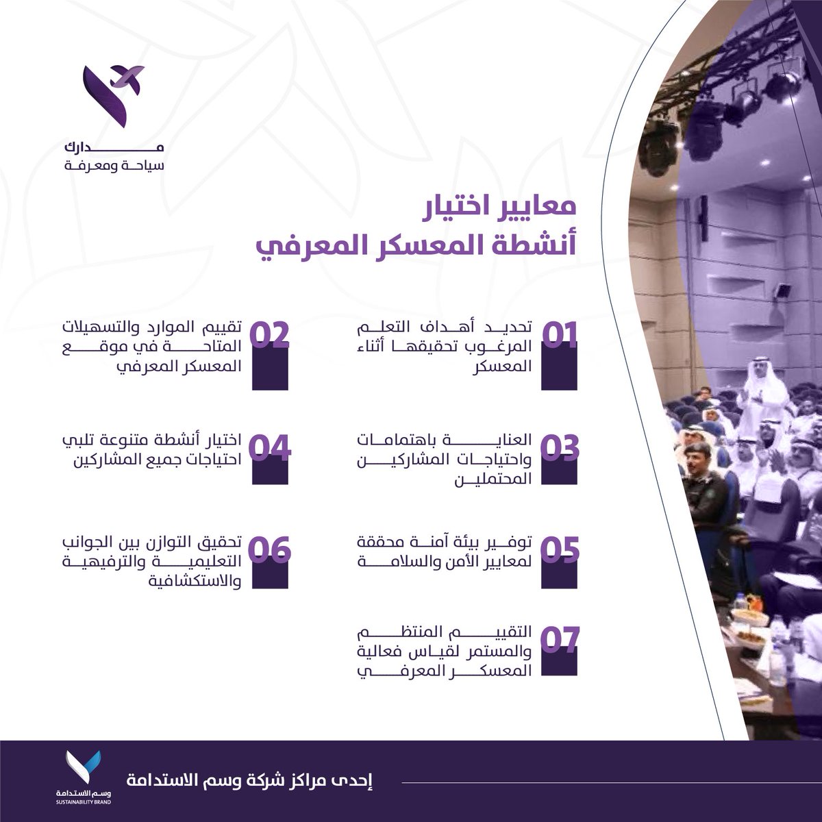 ماهي معايير اختيار أنشطة #المعسكر_المعرفي ؟

#مدارك
#وسم_الاستدامة